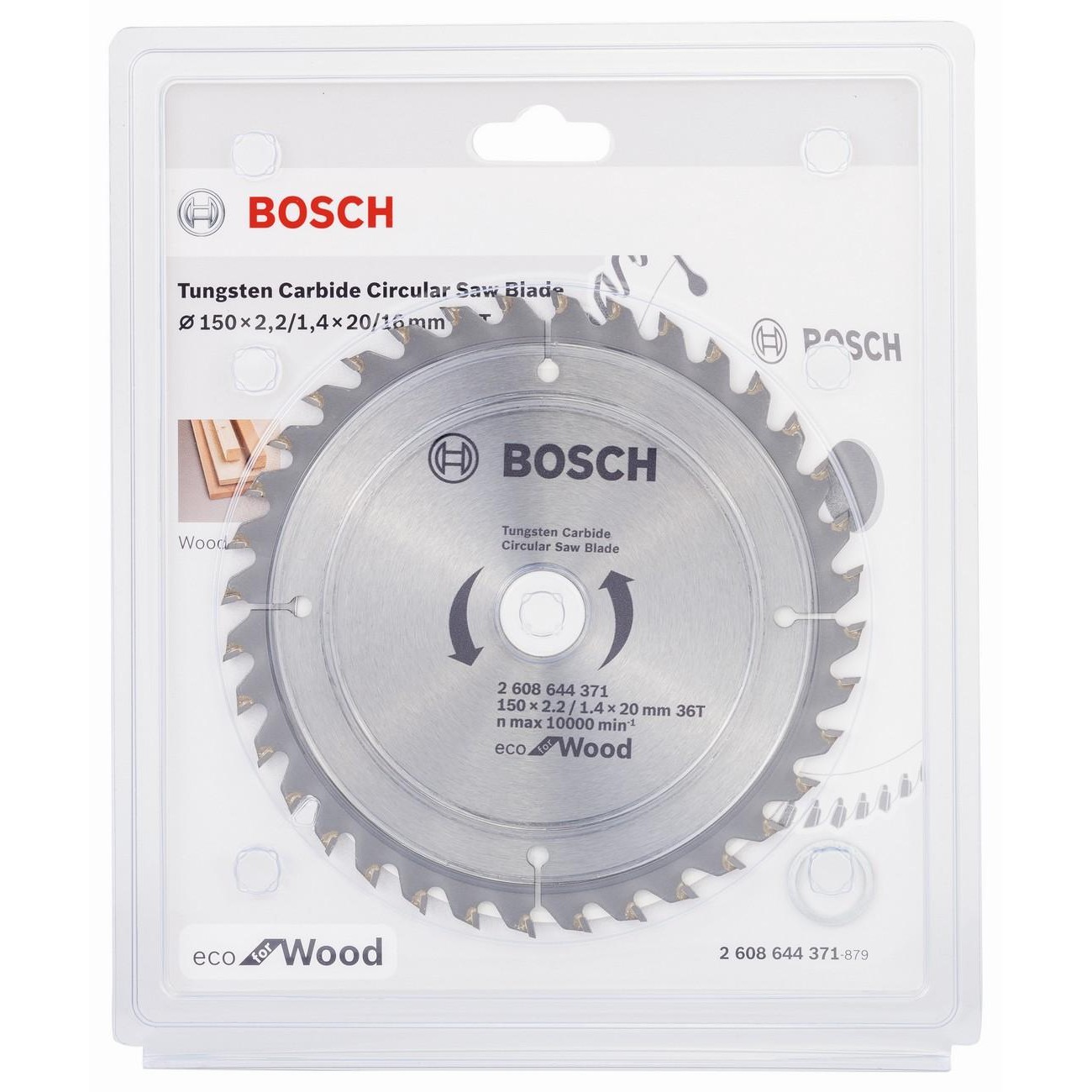 BOSCH Professional Eco Циркулярен диск за дърво 150х20х2.2 мм 36 зъба (2608644371)
