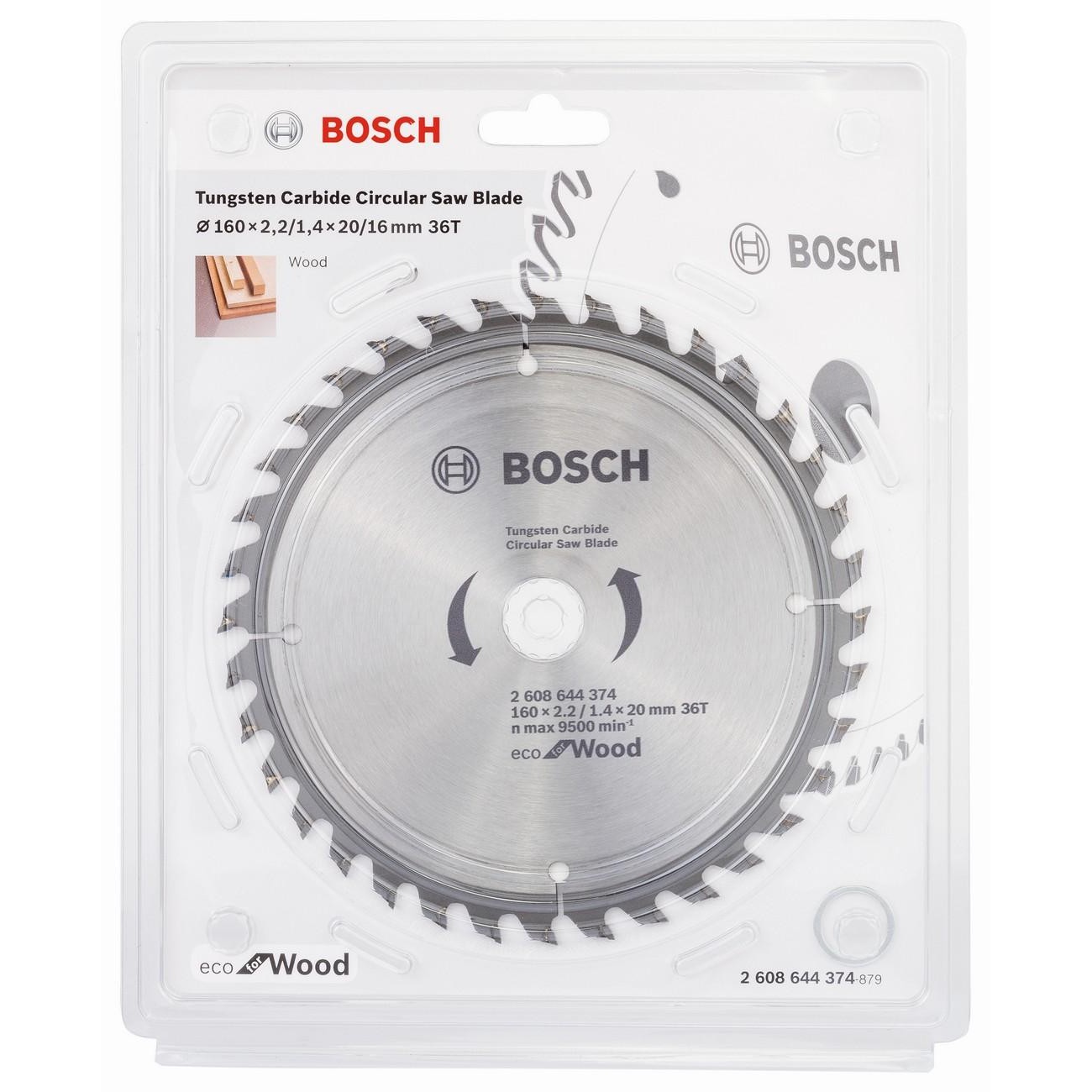 BOSCH Professional Eco Циркулярен диск за дърво 160х20х2.2 мм 36 зъба (2608644374)