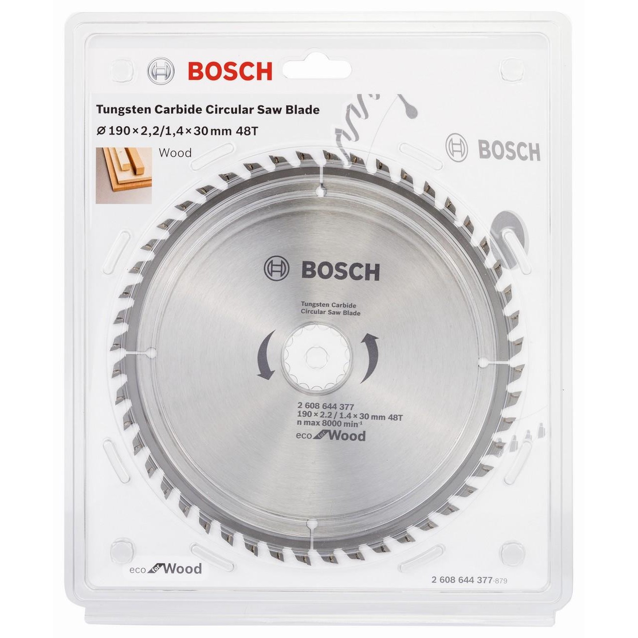 BOSCH Professional Eco Циркулярен диск за дърво 190х30х2.2 мм 48 зъба (2608644377) - от Etools.bg BOSCH Professional Eco Циркулярен диск за дърво 190х30х2.2 мм 48 зъба (2608644377)