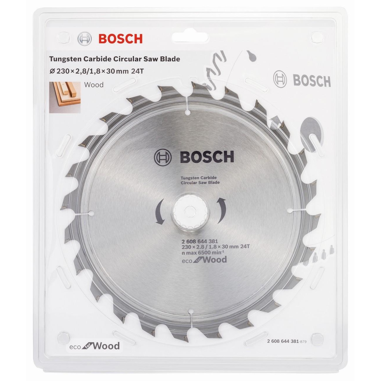 BOSCH Professional Eco Циркулярен диск за дърво 230х30х2.8 мм 24 зъба (2608644381) - от Etools.bg BOSCH Professional Eco Циркулярен диск за дърво 230х30х2.8 мм 24 зъба (2608644381)