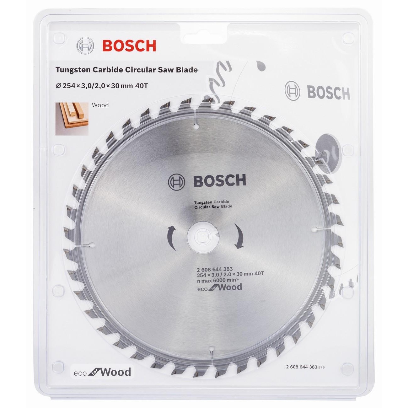 BOSCH Professional Eco Циркулярен диск за дърво 254х30х3 мм 40 зъба (2608644383)