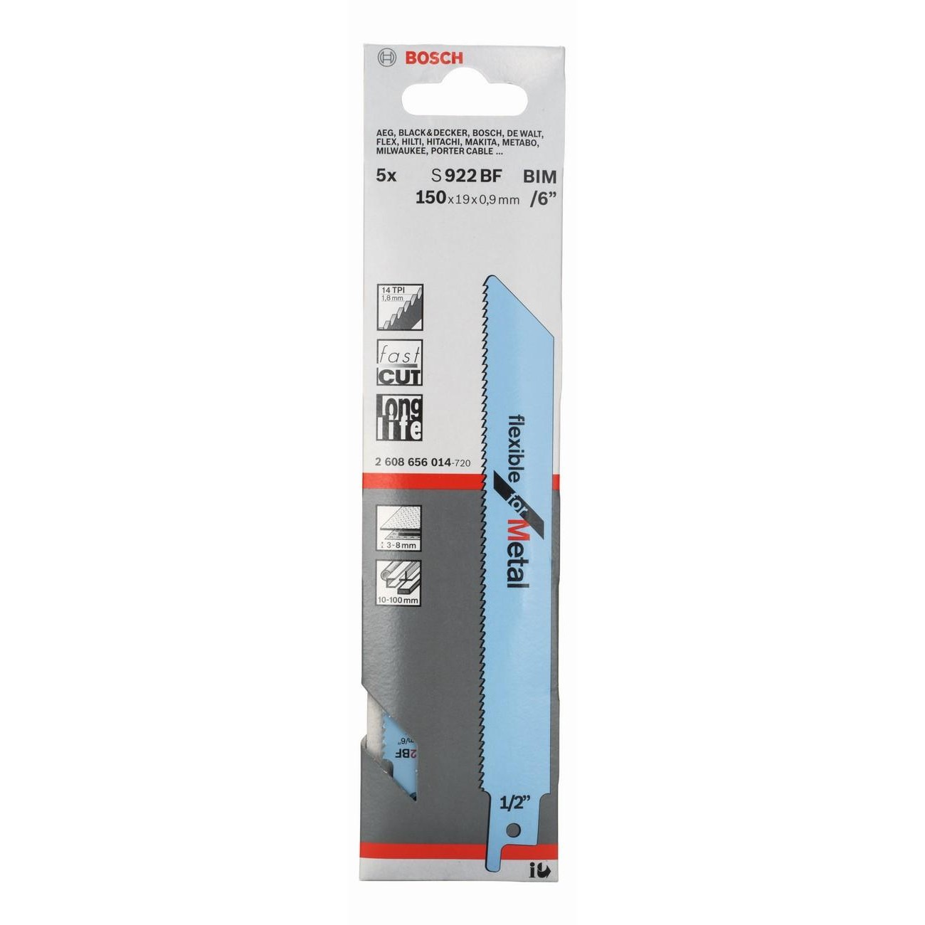 BOSCH Professional S 922 BF Нож за саблен трион за метал 150 мм (2608656014)