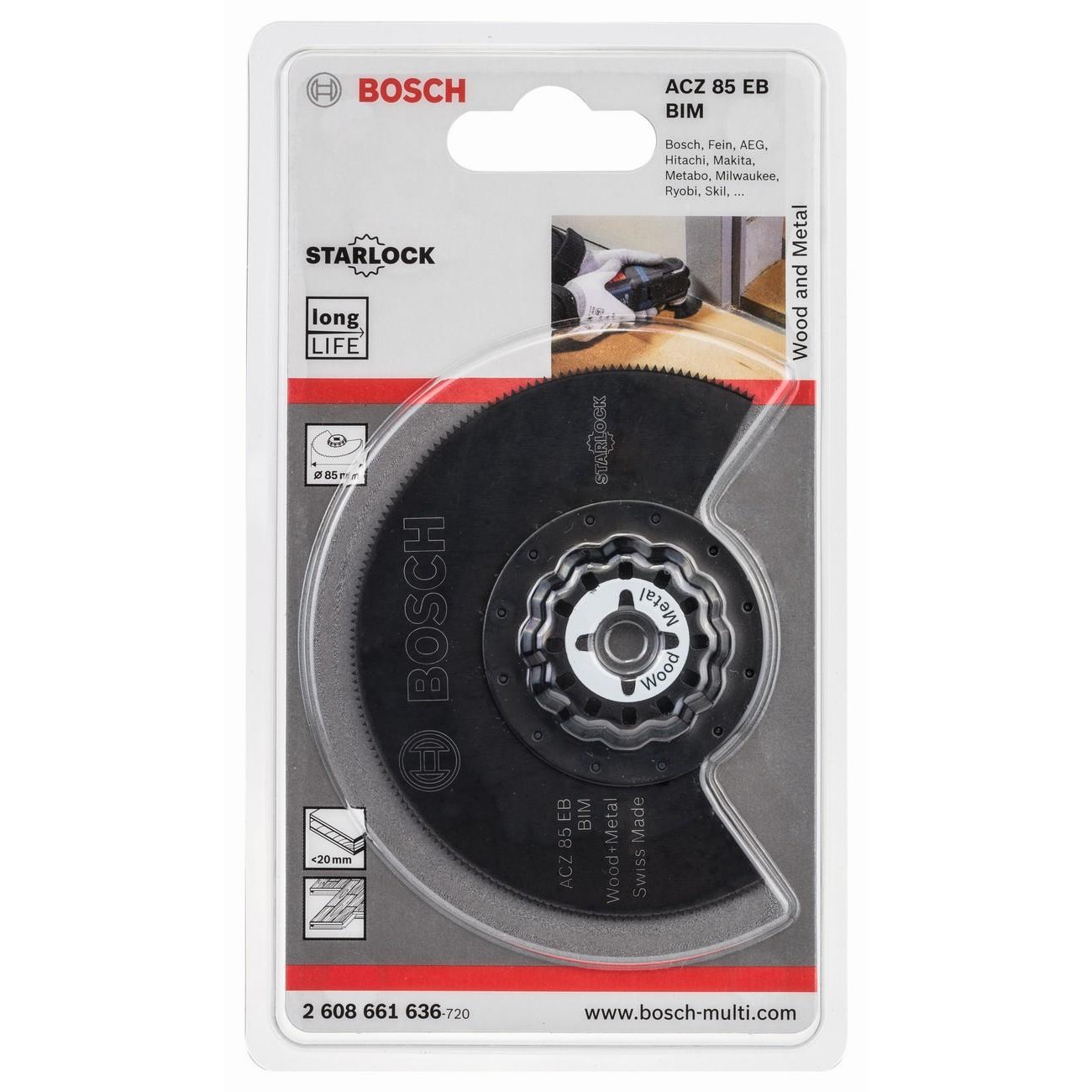 BOSCH Professional ACZ 85 EB Биметално сегментно ножче за дърво и метал 85 мм (2608661636)