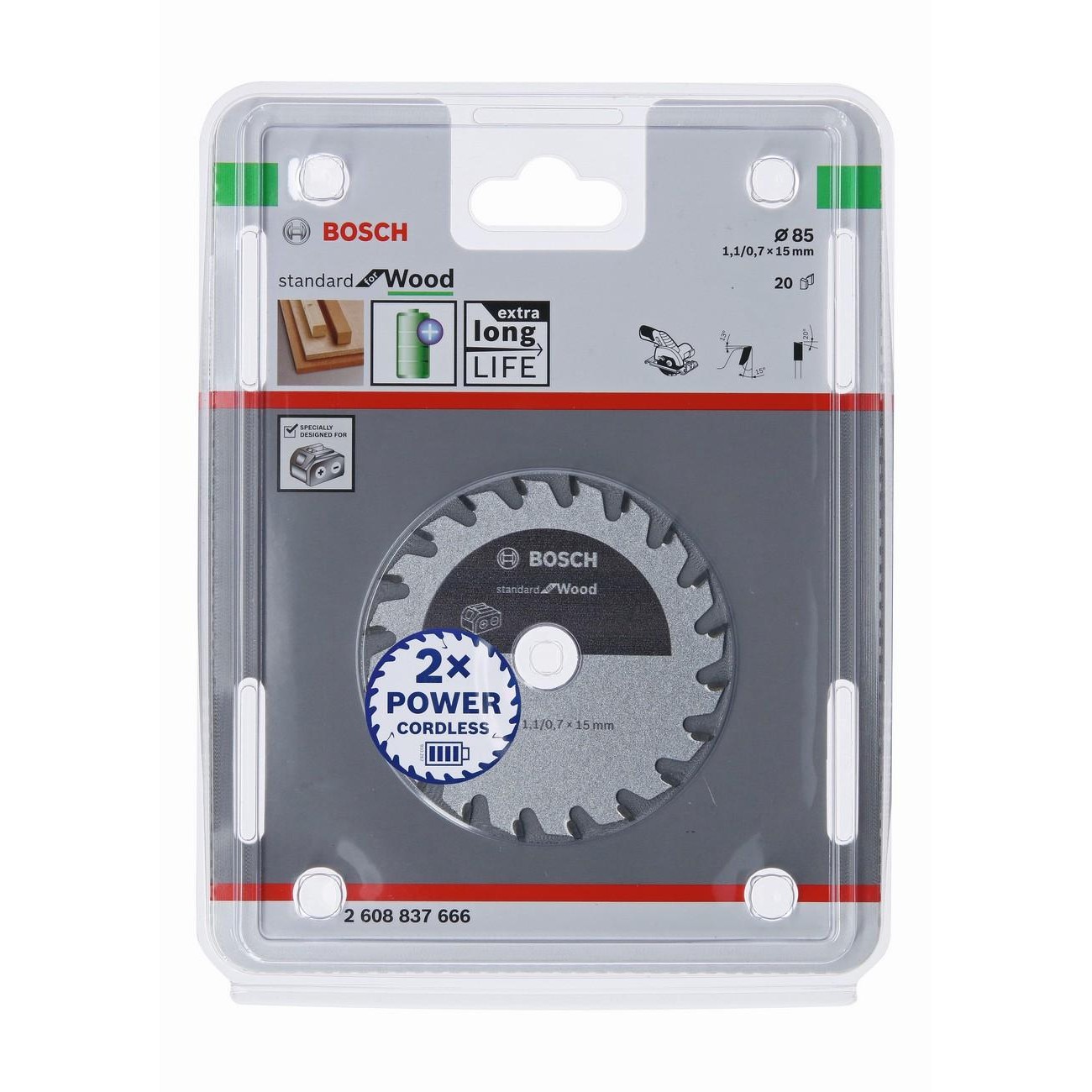 BOSCH Professional Циркулярен диск за дърво 85x1.1/0.7x15 мм 20 зъба (2608837666) - от Etools.bg BOSCH Professional Циркулярен диск за дърво 85x1.1/0.7x15 мм 20 зъба (2608837666)