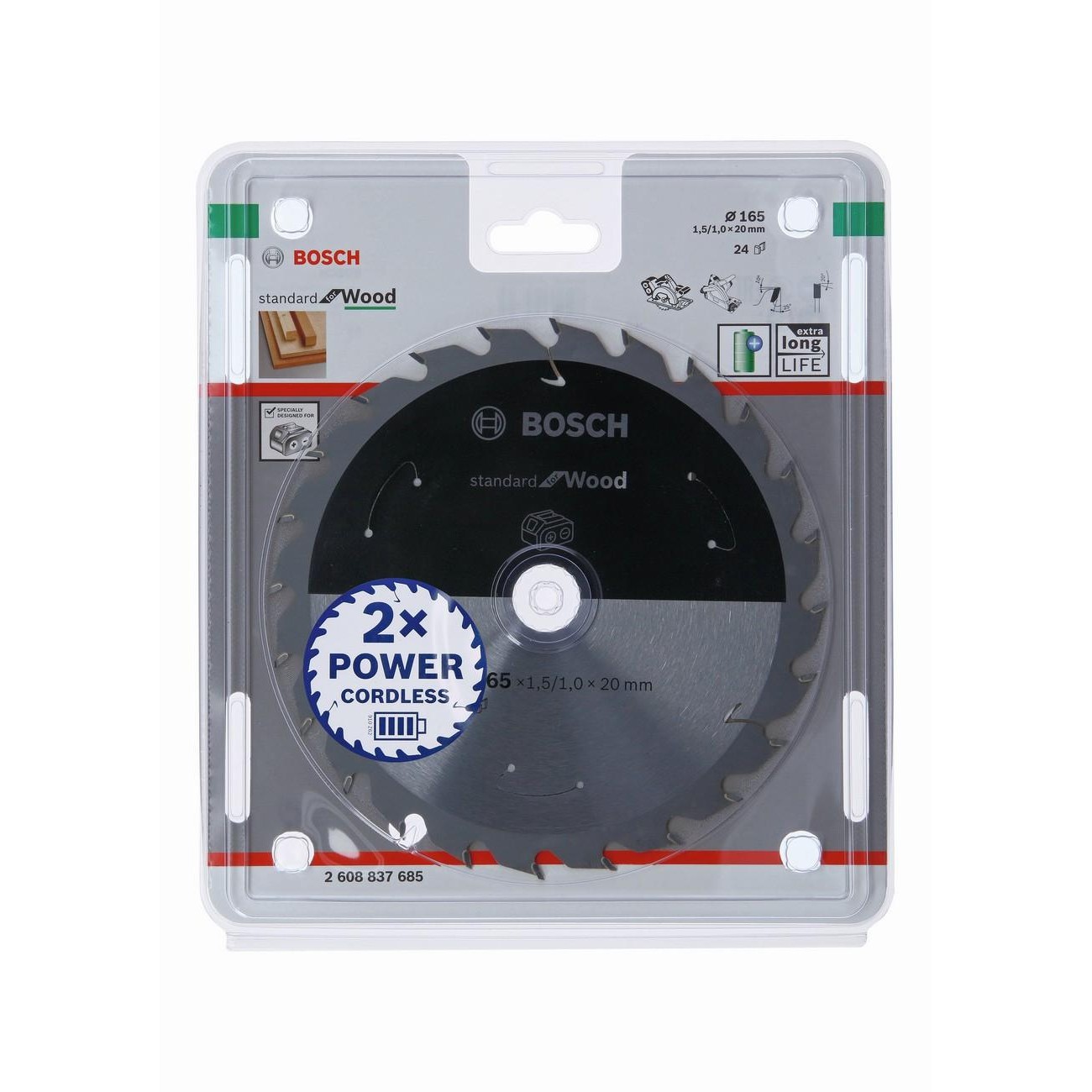 BOSCH Professional Циркулярен диск за дърво 165x1.5/1x20 мм 24 зъба (2608837685) - от Etools.bg BOSCH Professional Циркулярен диск за дърво 165x1.5/1x20 мм 24 зъба (2608837685)