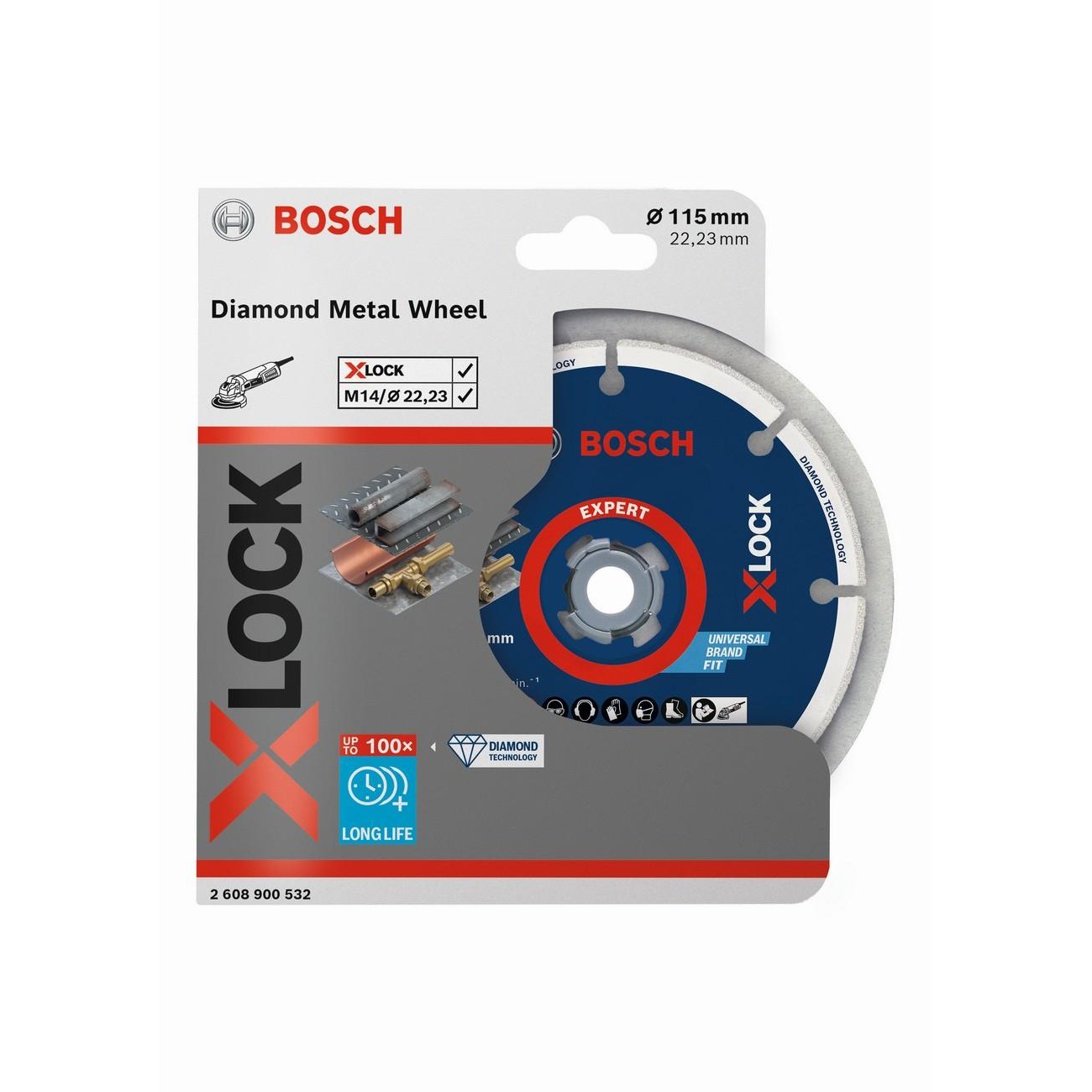 BOSCH Professional X-LOCK Диамантен диск за метал 115x22.23 мм (2608900532)