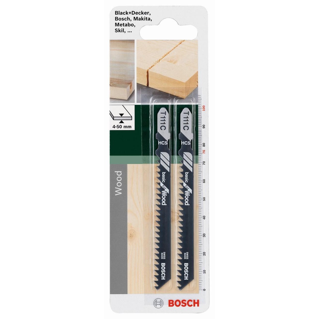 BOSCH Professional HCS T 111 C Нож за прободен трион за дърво 100 мм (2609256716)