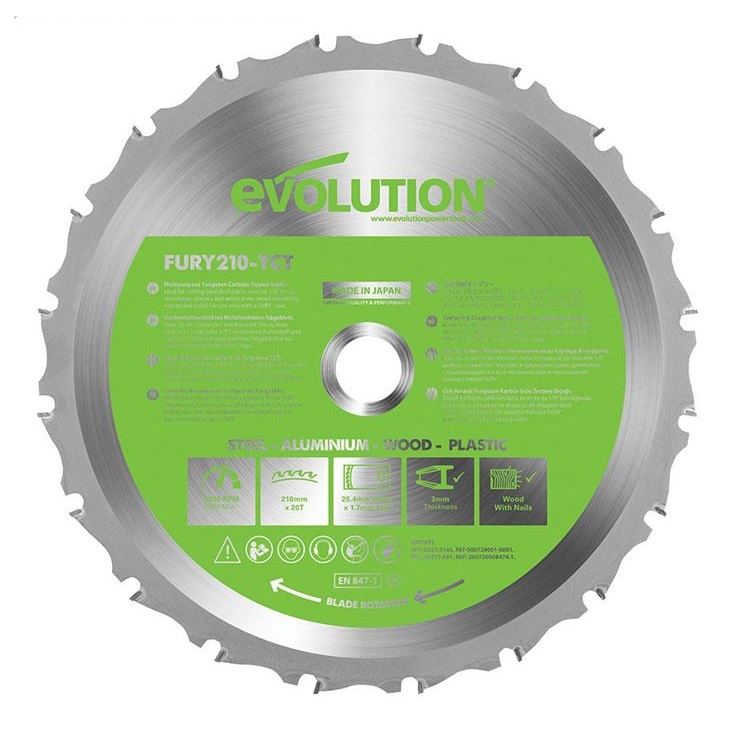 EVOLUTION Универсален диск ф 210 мм (EVO FURYBLADE210MULTI-9967)