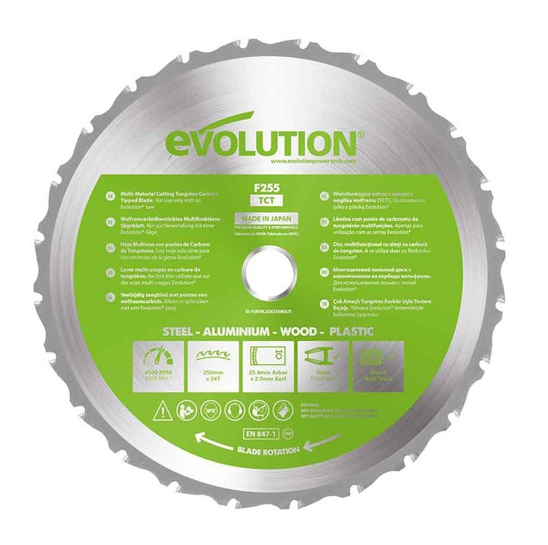 EVOLUTION Универсален диск ф 255 мм (EVO FURYBLADE255MULTI-3185)