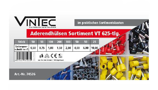VINTEC Комплект втулки за кабели 625 части (VNTC 74526)