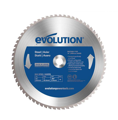 EVOLUTION Диск за рязане на стомана 355 мм 66 зъба (EVO M355TCT-66CS-0507)