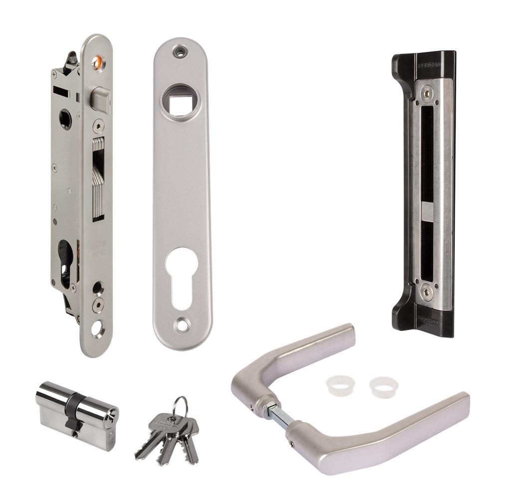 LOCINOX Fortylock Комплект брава за вграждане с насрещник, аксесоари и дръжка 3006J-H (FORTYSET-40I-JA)