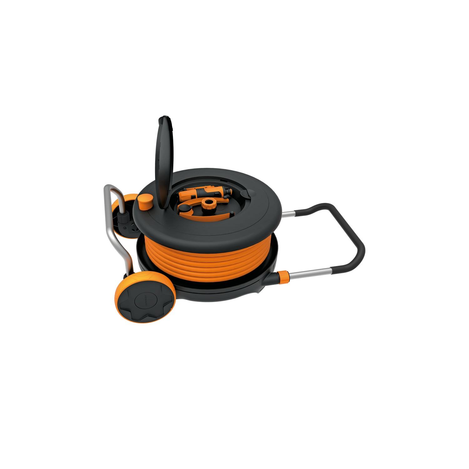 FISKARS Комплект градински маркуч с макара размер M 1/2