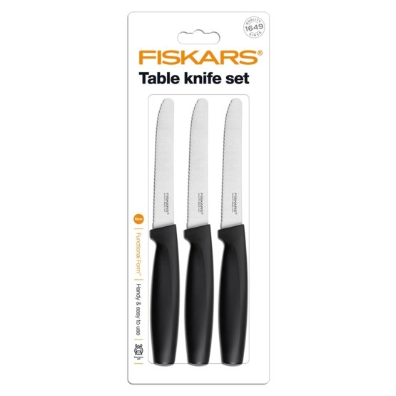 FISKARS FF Комплект ножове за хранене 3 бр. черни (1014279)