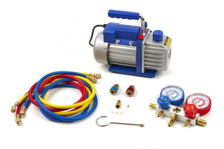 HBM 10172 Едностъпална вакуум помпа за хладилни и климатични системи 180 W 60 л/мин
