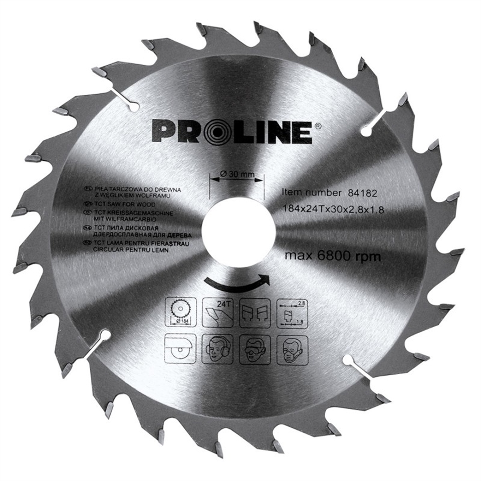 PROLINE Циркулярен диск за дърво ф350Х30 мм 80 зъба (PRO84358)