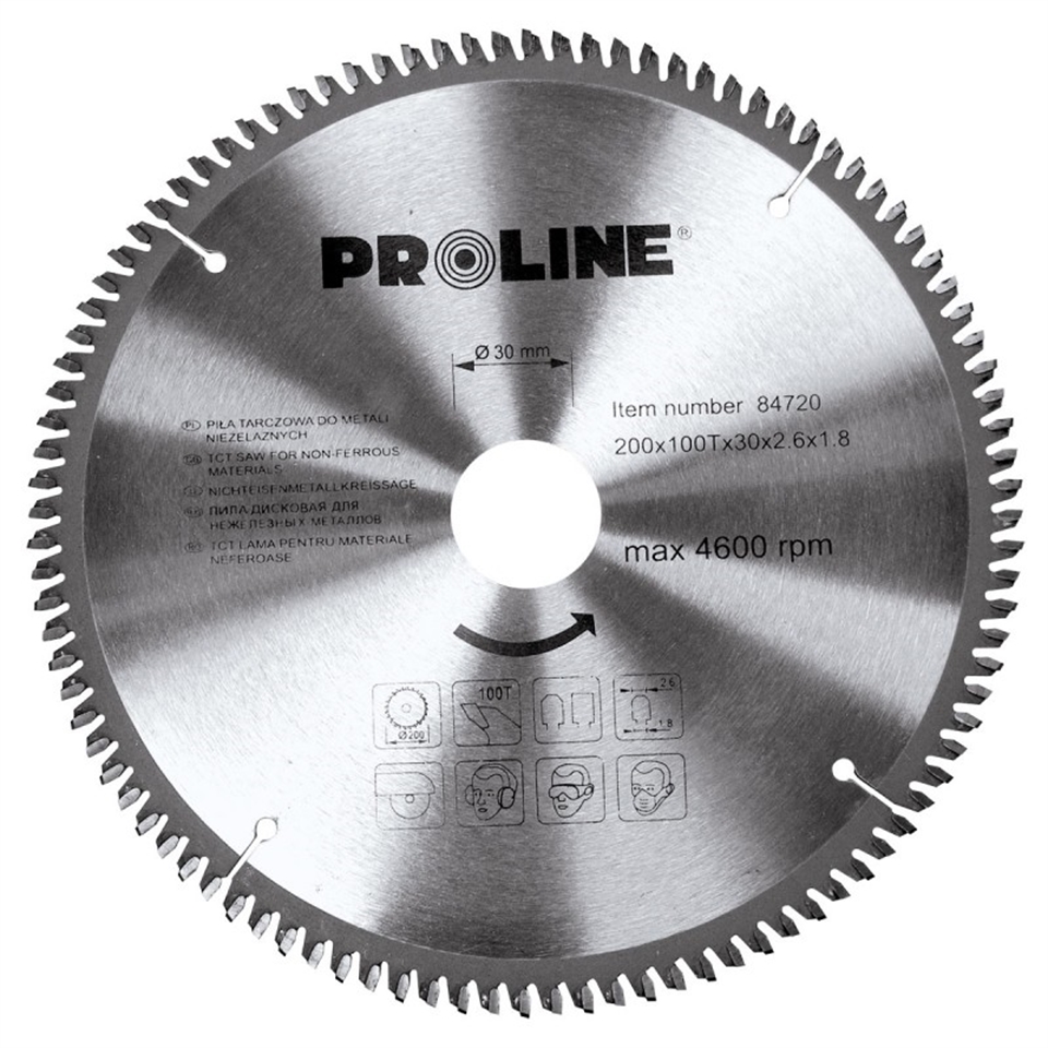 PROLINE Циркулярен диск за алуминий ф210х30 мм 100 зъба (PRO84722)