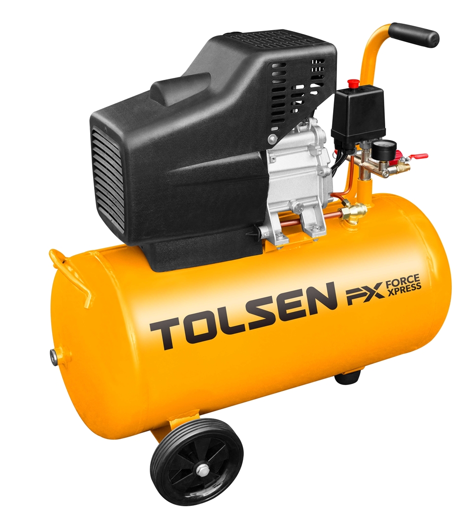 TOLSEN Бутален компресор 1500 W 188 л/мин 24 л 8 бара (TLS73125) - от Etools.bg TOLSEN Бутален компресор 1500 W 188 л/мин 24 л 8 бара (TLS73125)
