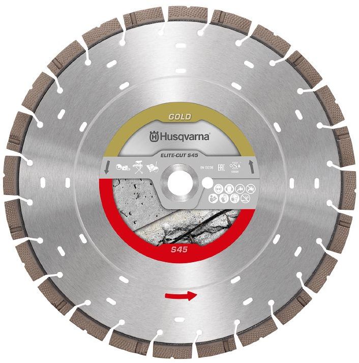 HUSQVARNA CONSTRUCTION Elite-Cut S45 EXO-GRIT Диамантен диск за сухо и мокро рязане на бетон, тухли и керемиди ф600 мм 25.4 мм (579 82 07 70)