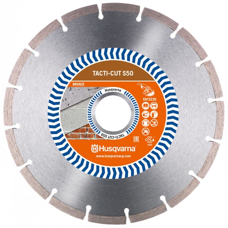 HUSQVARNA CONSTRUCTION Tacti-Cut S50 Диамантен диск за сухо рязане на тухли, бетон и керемиди ф115 мм 22.2 мм (579 81 92-30)
