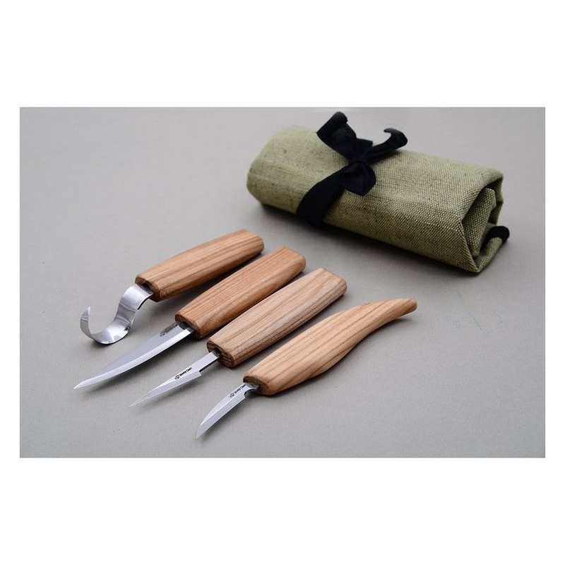 BEAVERCRAFT Комплект ножове за дърворезба 4 ножа (S09)