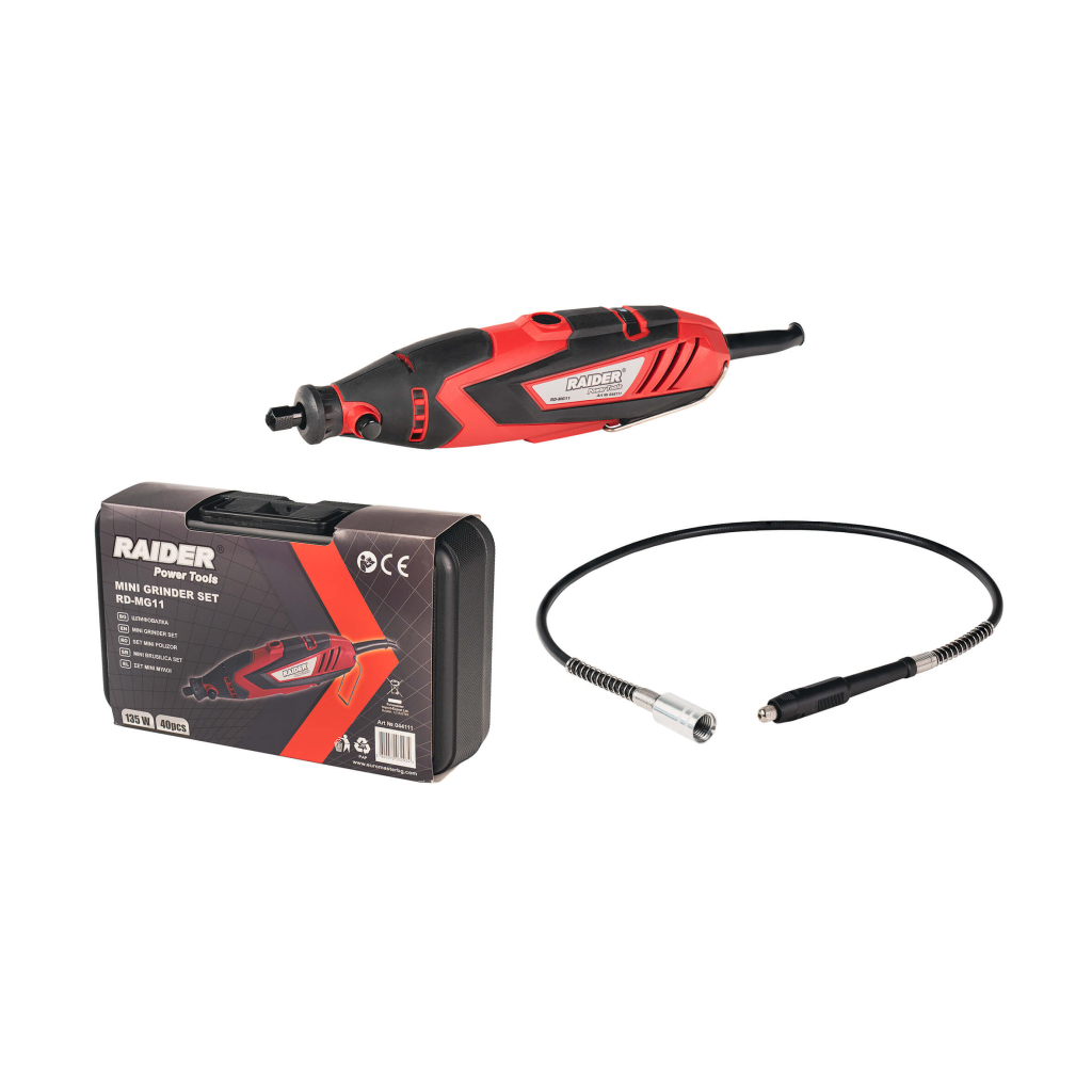 Електрическа шлифовалка Raider RD-MG11, 135 W, 40 аксесоара (044111) - от Etools.bg Електрическа шлифовалка Raider RD-MG11, 135 W, 40 аксесоара (044111)