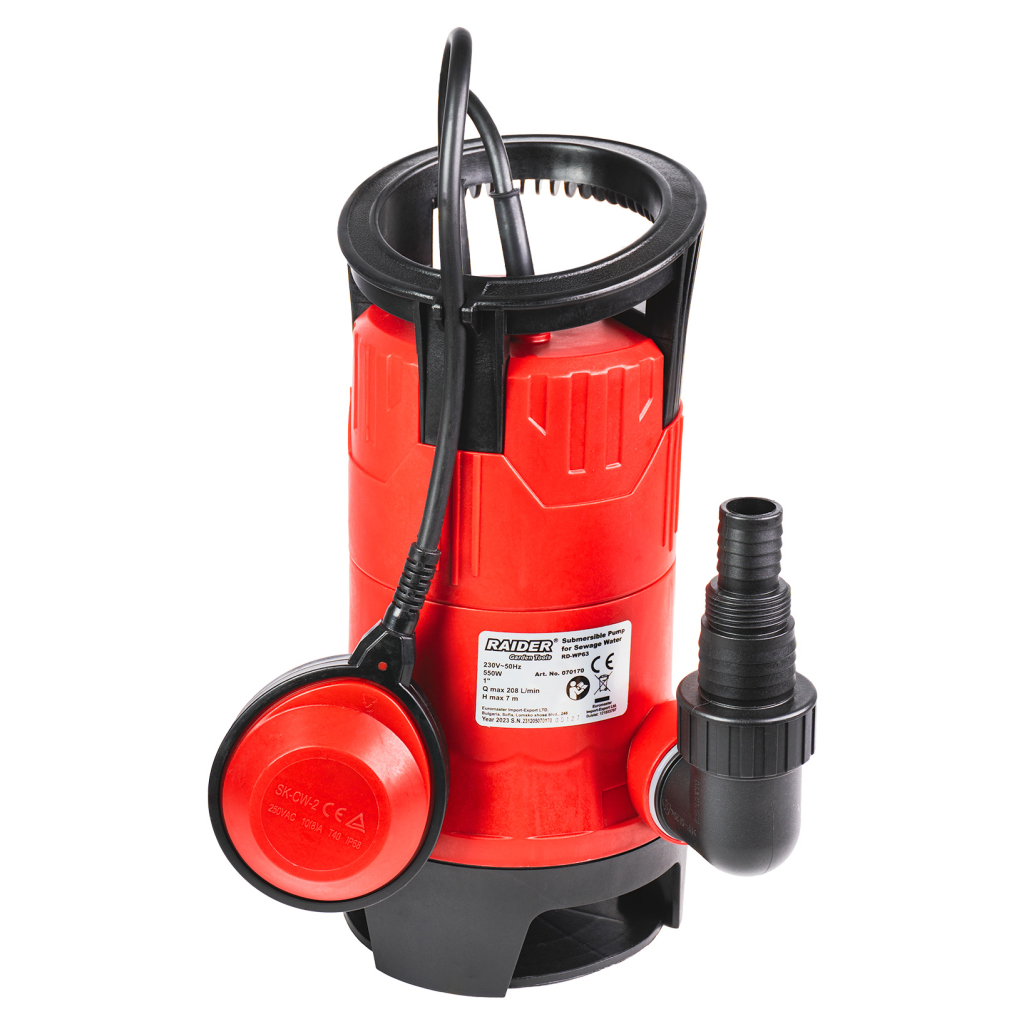 Електрическа потопяема помпа Raider RD-WP63, 550 W, 1