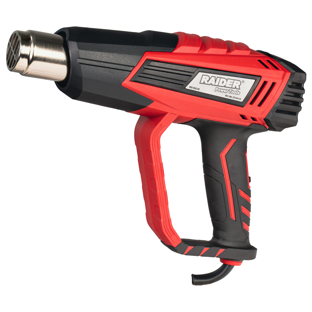 Електрически пистолет за горещ въздух Raider RD-HG28, 2000 W (074316) - от Etools.bg Електрически пистолет за горещ въздух Raider RD-HG28, 2000 W (074316)