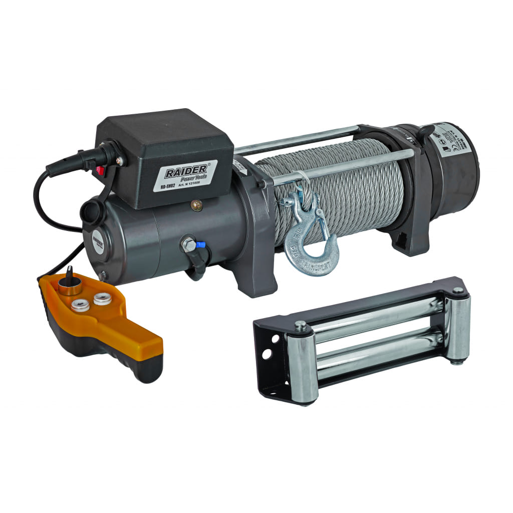 Електрическа автолебедка с въже Raider RD-EW07, 12 V, до 3628 кг, 29 м (121608)