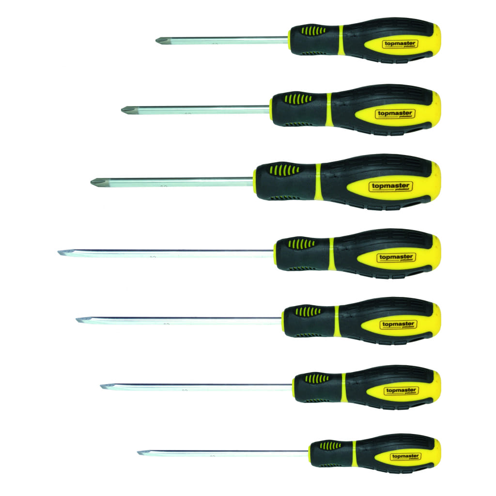 Комплект отвертки Topmaster, 7 бр. (225106) - от Etools.bg Комплект отвертки Topmaster, 7 бр. (225106)