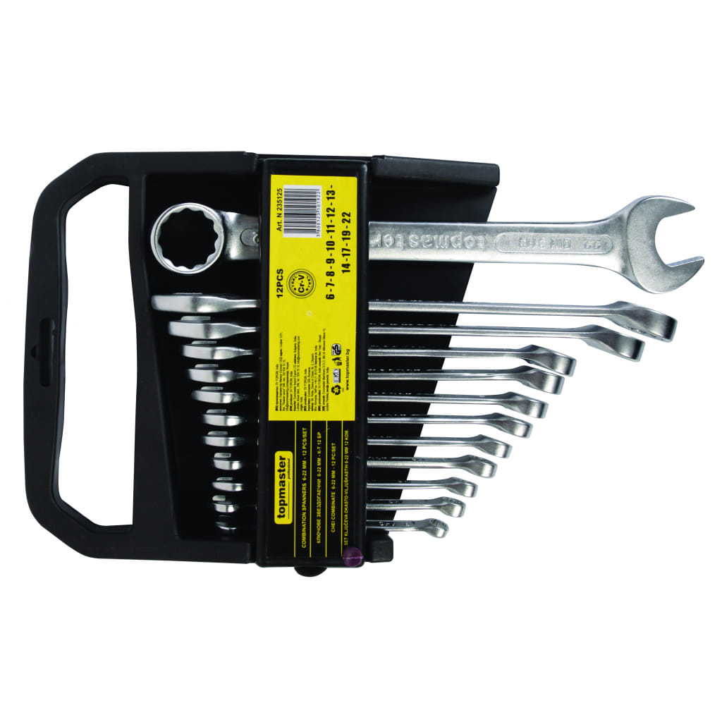 Комплект звездогаечени ключове Topmaster, 12 бр, 6-22 мм (235125) - от Etools.bg Комплект звездогаечени ключове Topmaster, 12 бр, 6-22 мм (235125)