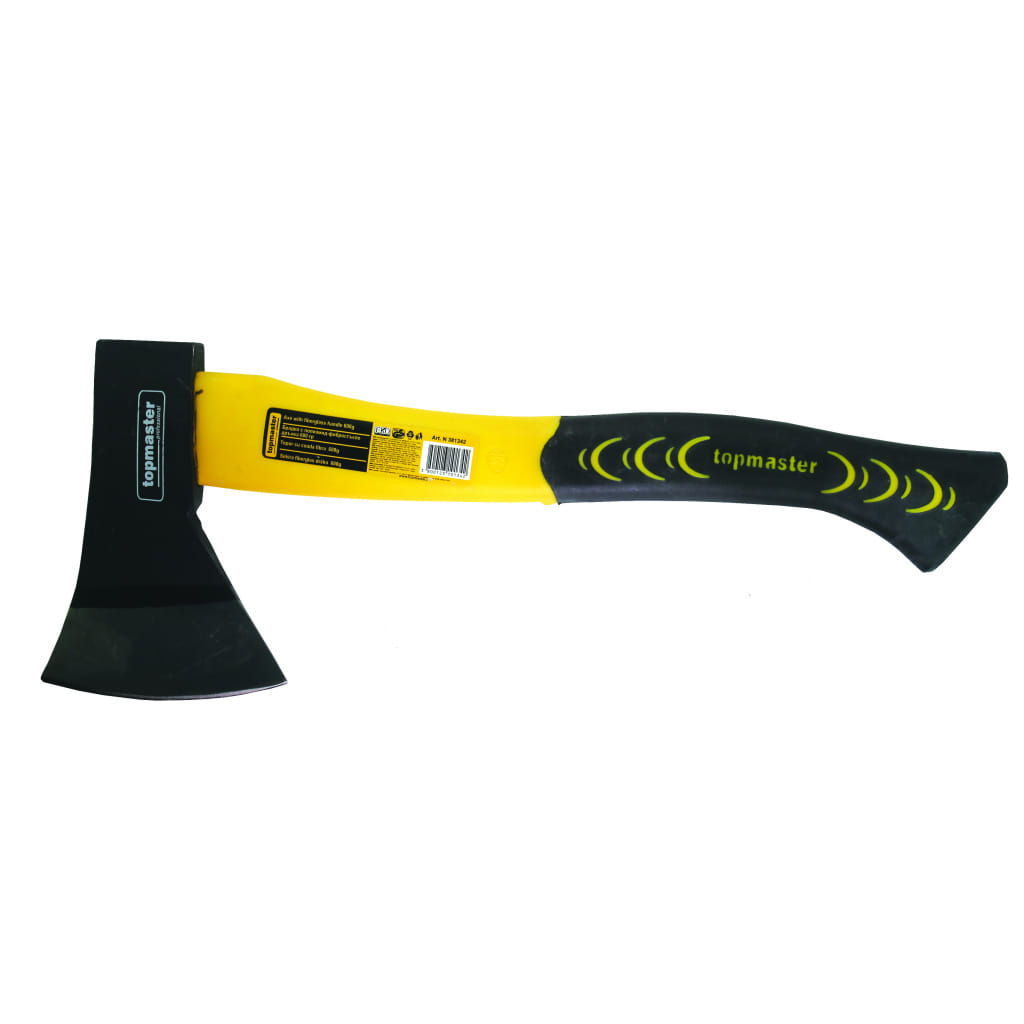 Брадва с дръжка от фибростъкло Topmaster, 600 гр, DIN5131 (381342) - от Etools.bg Брадва с дръжка от фибростъкло Topmaster, 600 гр, DIN5131 (381342)