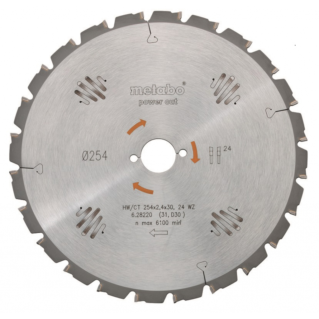 Циркулярен диск Metabo, ф315х2.4х30 мм, 24 WZ 20° (628016000) - от Etools.bg Циркулярен диск Metabo, ф315х2.4х30 мм, 24 WZ 20° (628016000)