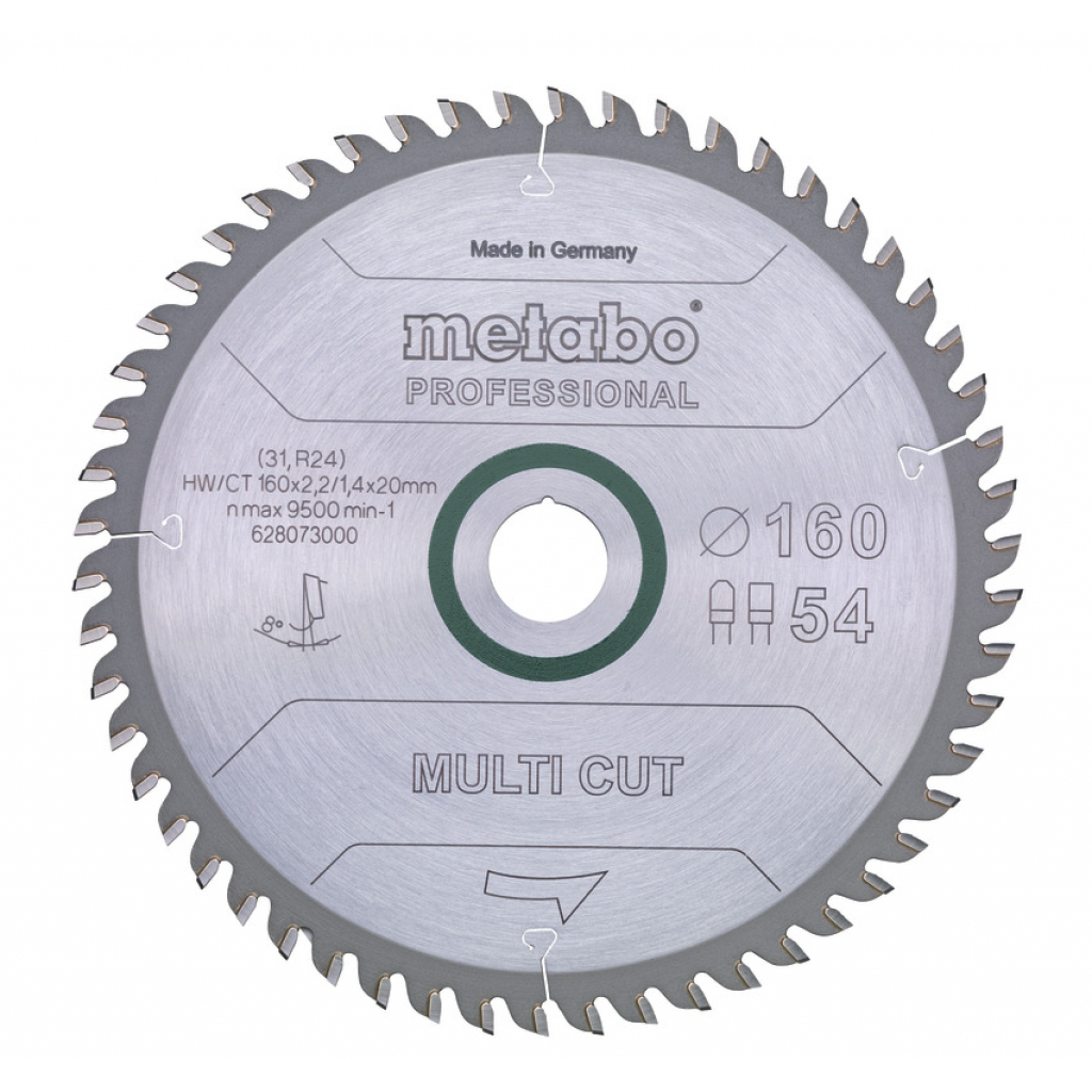 Циркулярен диск Metabo, ф190x2.2x30 мм, 56 FZ/TZ 8° pos (628077000)