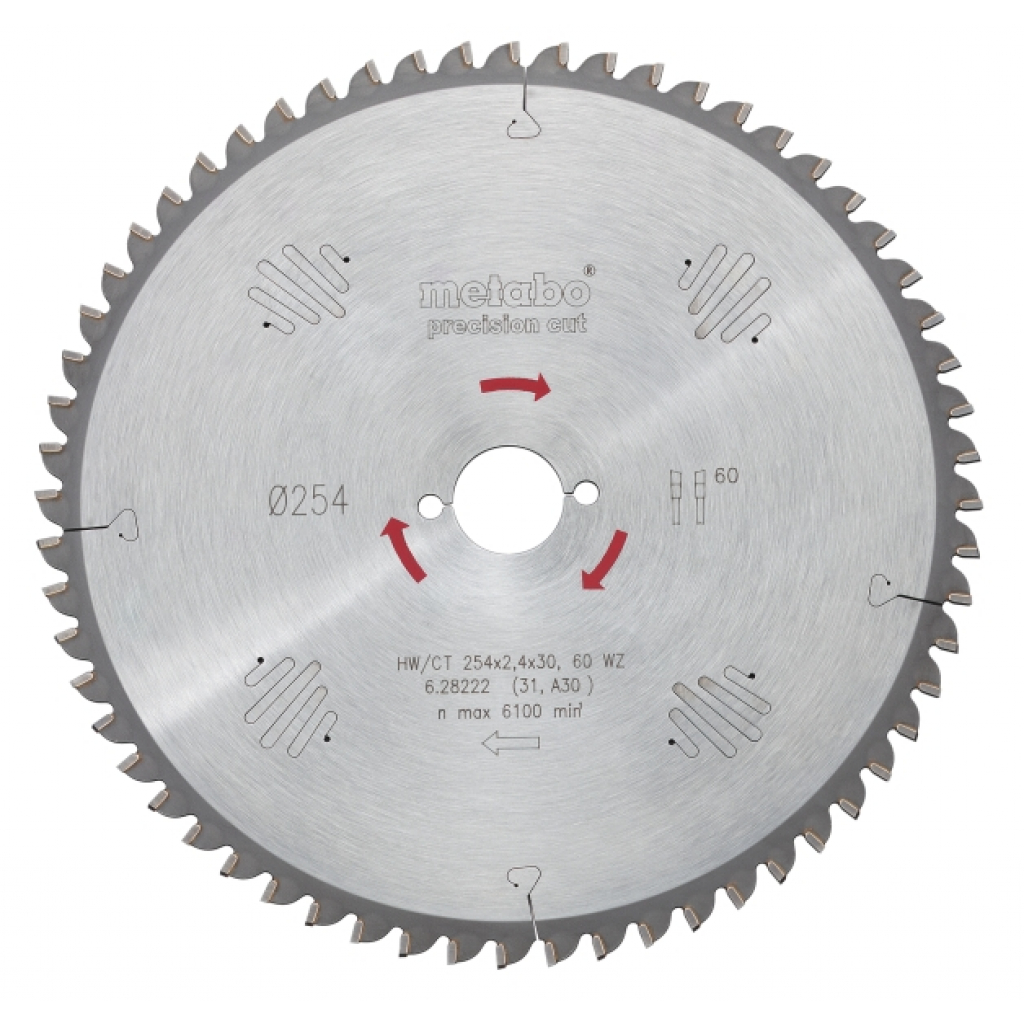 Циркулярен диск Metabo, ф315х2.4х30 мм, 84 WZ 5° neg. (628225000)