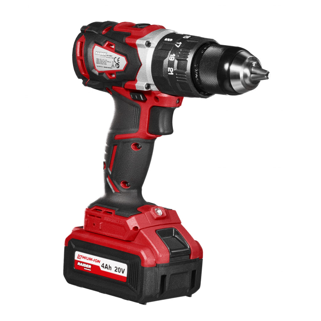 Акумулаторна ударна бормашина Raider Industrial RDI-CDB01, 20 V, 2x4 Ah, 62 Nm (011501) - от Etools.bg Акумулаторна ударна бормашина Raider Industrial RDI-CDB01, 20 V, 2x4 Ah, 62 Nm (011501)