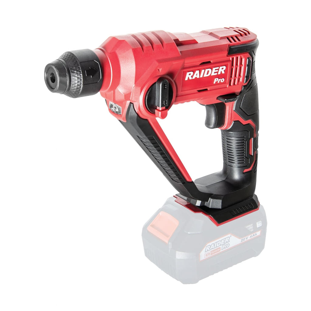 Акумулаторен перфоратор Raider RDP-SRH20, 20 V, 5000 уд/мин, 1.2 J, SDS-Plus, без батерии и зарядно устройство (030135) - от Etools.bg Акумулаторен перфоратор Raider RDP-SRH20, 20 V, 5000 уд/мин, 1.2 J, SDS-Plus, без батерии и зарядно устройство (030135)
