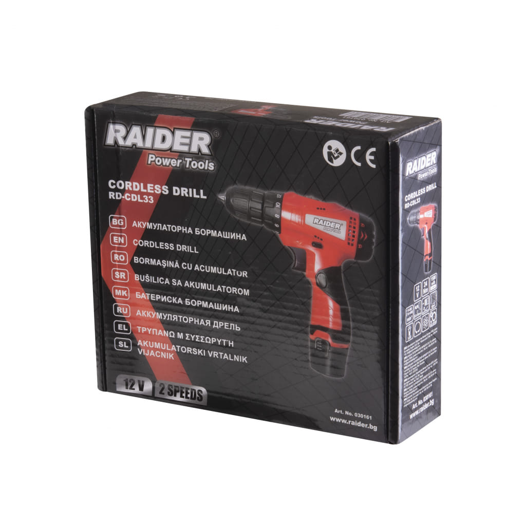 Акумулаторен винтоверт Raider RD-CDL33, 12 V, 1.5 Ah (030161) - от Etools.bg Акумулаторен винтоверт Raider RD-CDL33, 12 V, 1.5 Ah (030161)
