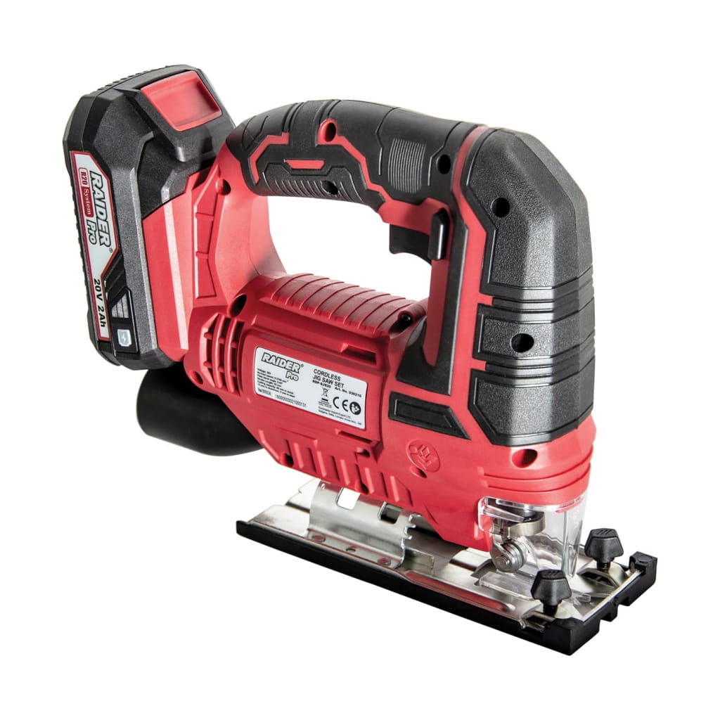 Акумулаторен прободен трион Raider RDP-SJS20 Set, 20 V, 2.4 Ah, 80 мм (030210) - от Etools.bg Акумулаторен прободен трион Raider RDP-SJS20 Set, 20 V, 2.4 Ah, 80 мм (030210)