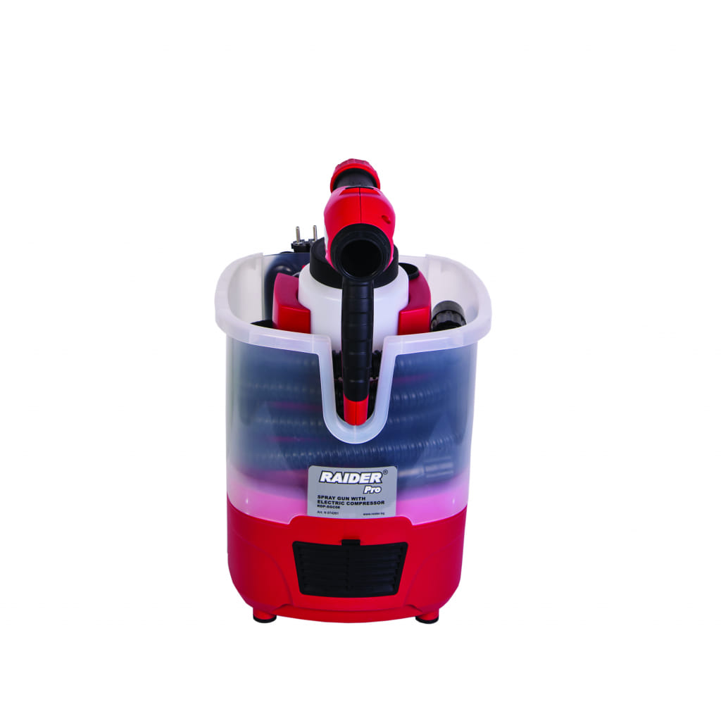 Електриечски пистолет за боядисване с компресор Raider RDP-SGC08, 750 W, 2.6/1.8 мм, 1200 л/мин (074201) - от Etools.bg Електриечски пистолет за боядисване с компресор Raider RDP-SGC08, 750 W, 2.6/1.8 мм, 1200 л/мин (074201)