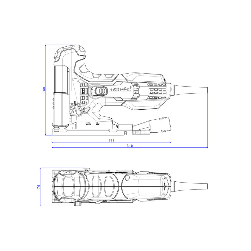 Електрически прободен трион Metabo STE 100 Quick, 710 W, 1000-3100 ход/мин (601100000) - от Etools.bg Електрически прободен трион Metabo STE 100 Quick, 710 W, 1000-3100 ход/мин (601100000)
