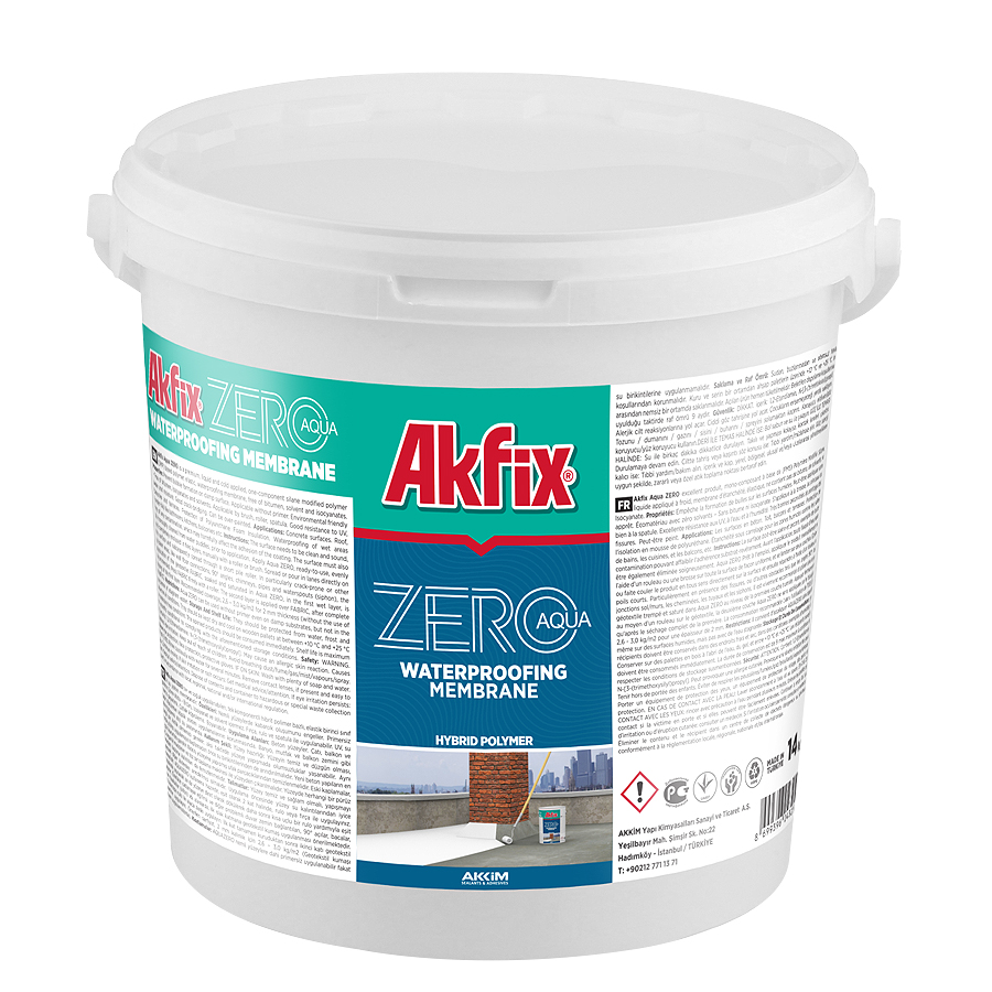 Хибридна мембрана Aquazero за хидроизолации Akfix, 14 кг, сива (45327) - от Etools.bg Хибридна мембрана Aquazero за хидроизолации Akfix, 14 кг, сива (45327)