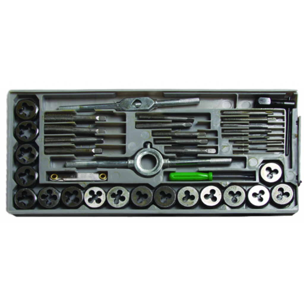 Комплект плашки и метчици Basic, 40 бр. (490907) - от Etools.bg Комплект плашки и метчици Basic, 40 бр. (490907)