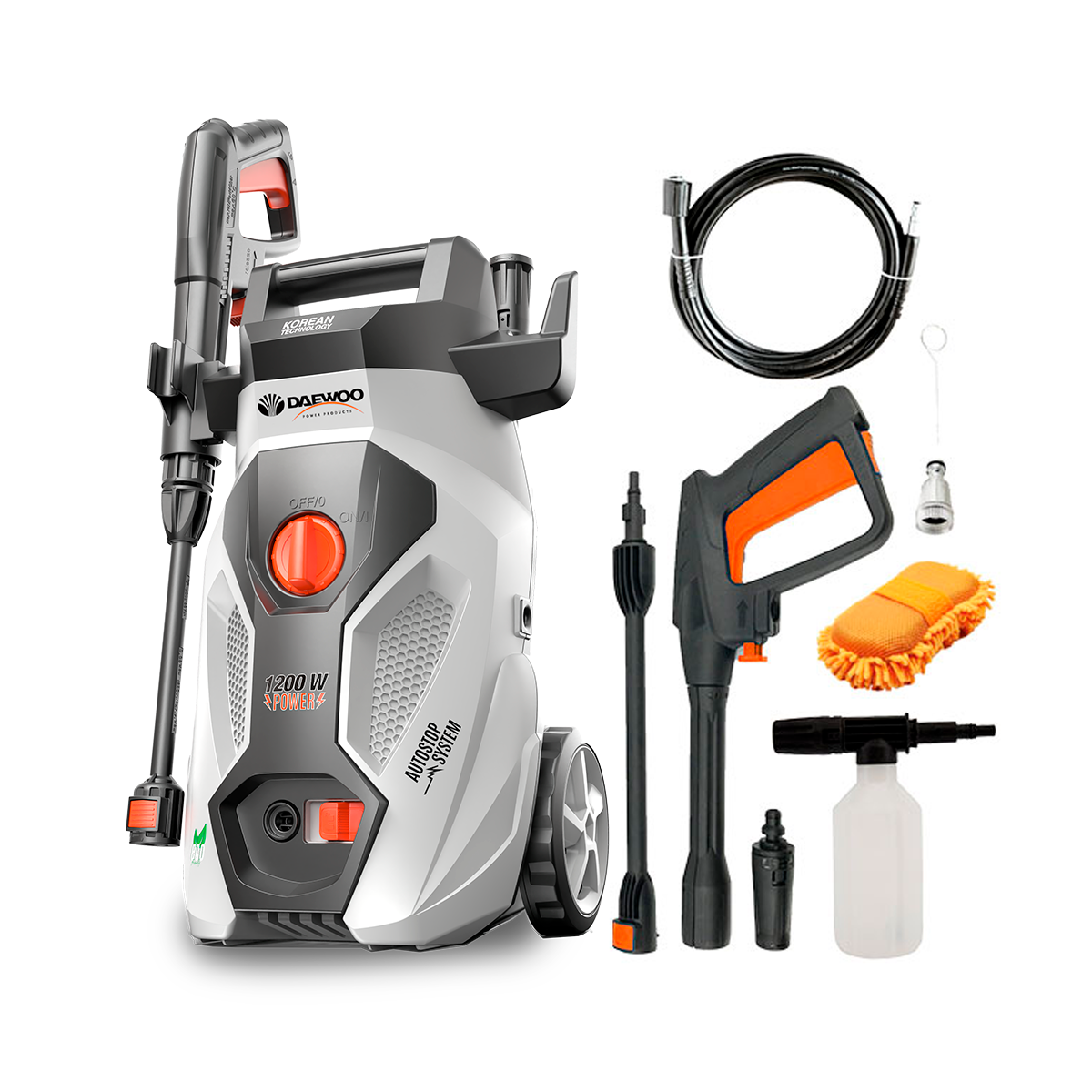 Електрическа водоструйка Daewoo DAX1130, 1200 W, 390 л/час, 105 бара