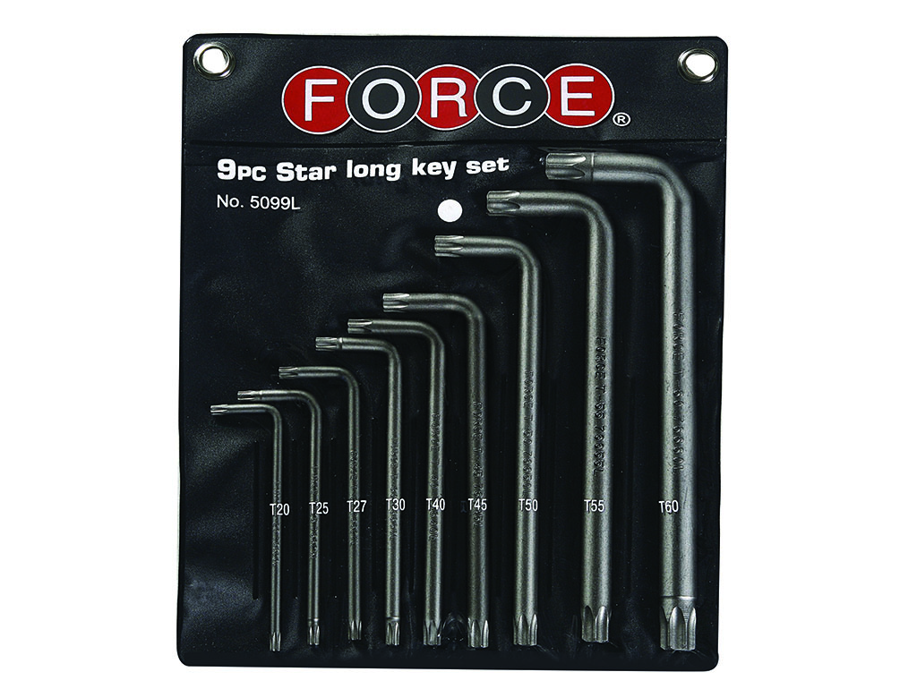 Комплект удължени г-образни шестограми Torx Force, T-20H-T-60H, 9 бр. (JN62835) - от Etools.bg Комплект удължени г-образни шестограми Torx Force, T-20H-T-60H, 9 бр. (JN62835)