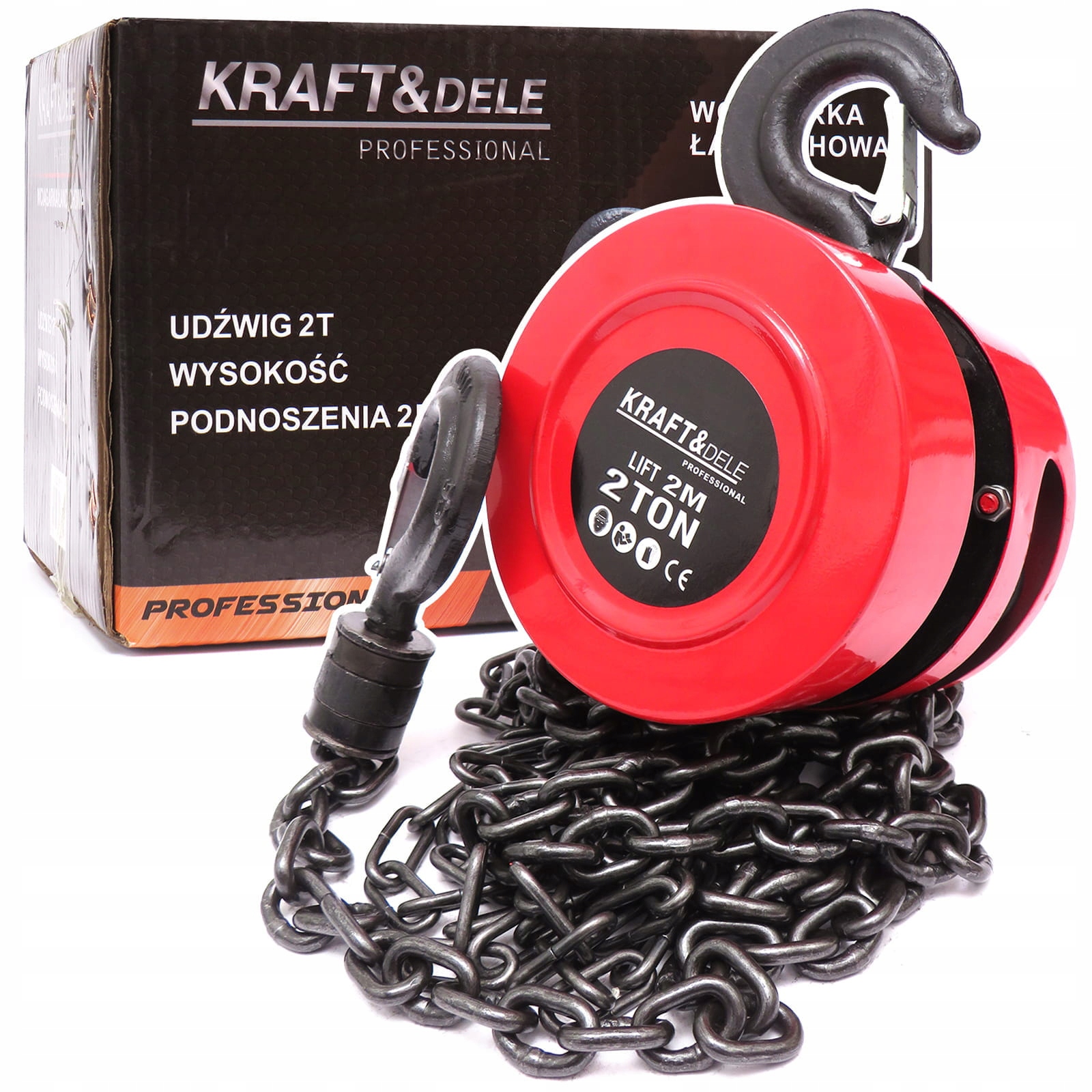 KRAFT&DELE KD1116 Ръчна верижна лебедка 2 т 2 м - от Etools.bg KRAFT&DELE KD1116 Ръчна верижна лебедка 2 т 2 м