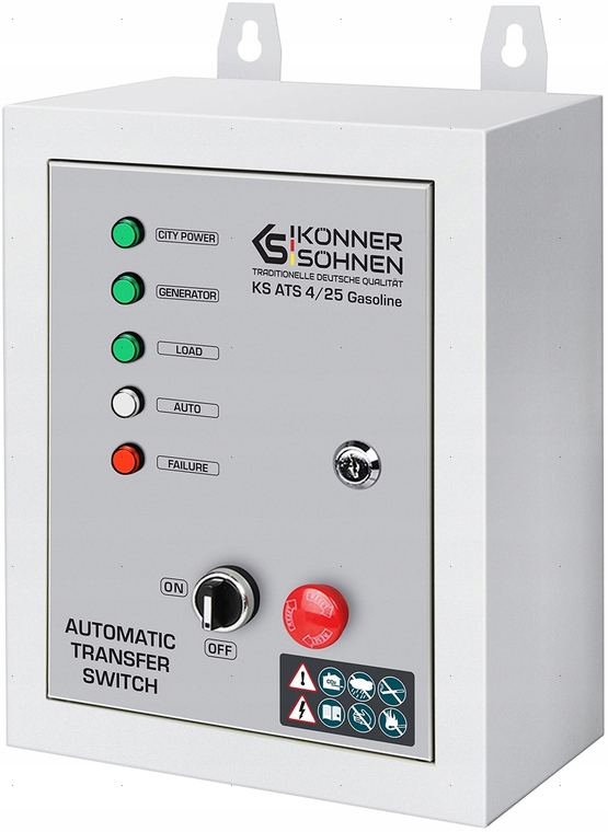 KÖNNER&SÖHNEN ATS 4/25 Gasoline Табло-автоматика за инверторни генератори 230/400 V - от Etools.bg KÖNNER&SÖHNEN ATS 4/25 Gasoline Табло-автоматика за инверторни генератори 230/400 V