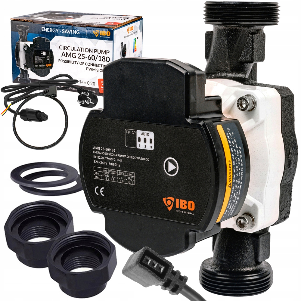 IBO AMG 25-60/180 Циркулационна помпа 45 W 6 м 55 л/мин 180 мм