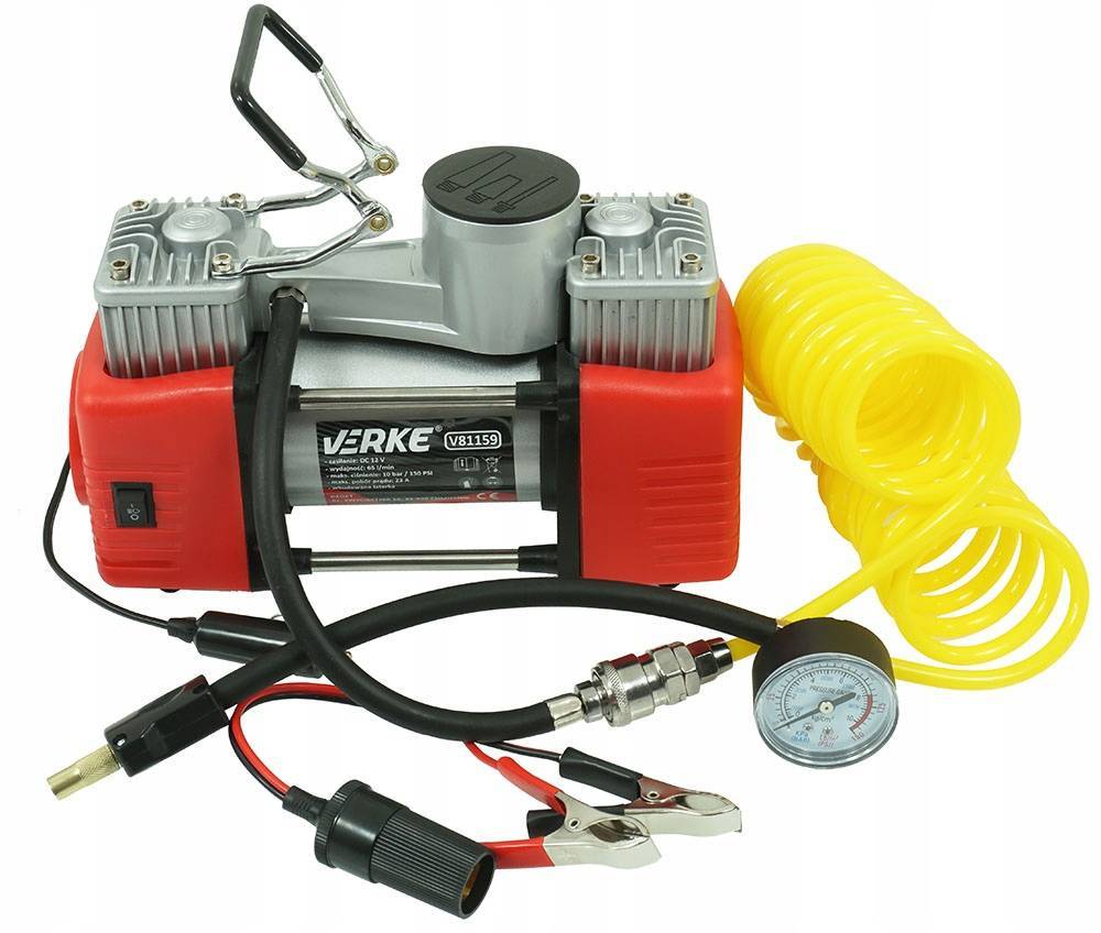 VERKE V81159 Мини компресор за въздух 12 V 10 бара 65 л/мин
