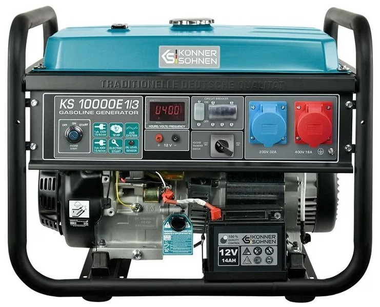 Бензинив генератор Konner Sohnen 10000E 230/400 V, 8000 W